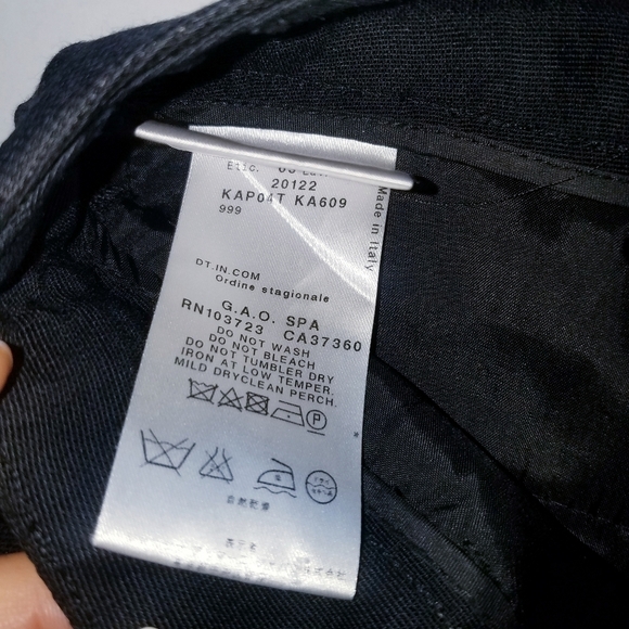 🌸 Giorgio Armani | Black High Waist Trousers with Rolled‎ Hem size 40, Black - Picture 5 of 10